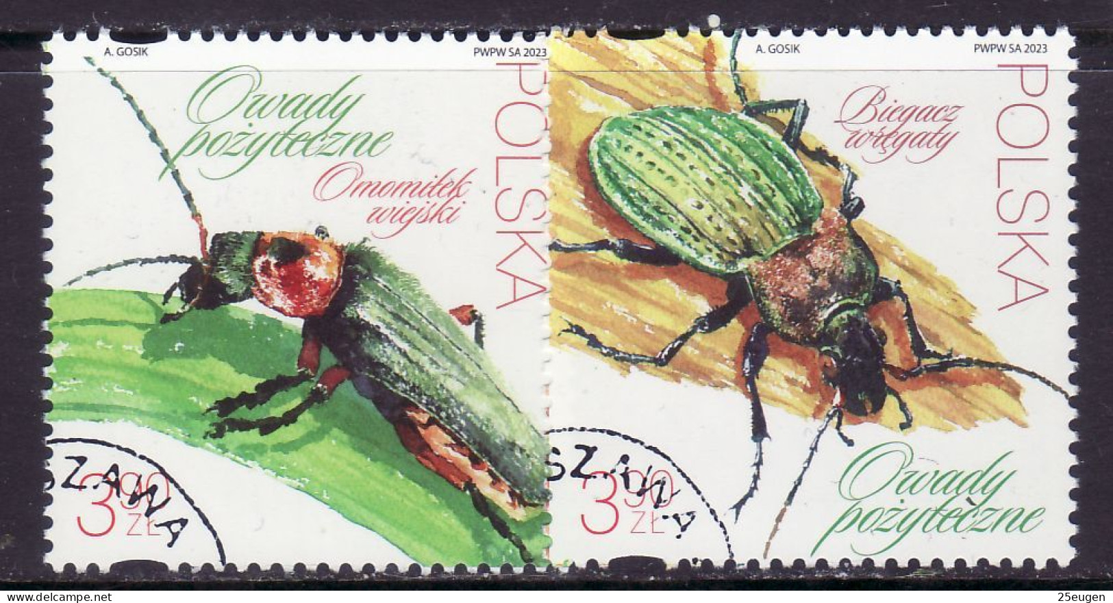 POLAND 2023 Beneficial Insects USED - Used Stamps