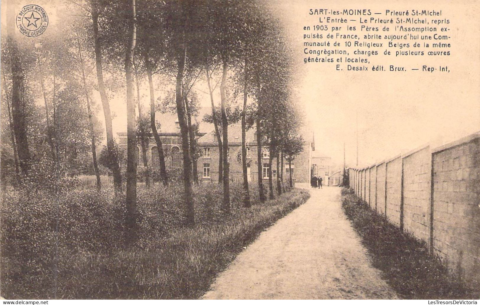 BELGIQUE - SART LES MOINES - Prieuré St Michel - L'Entrée - Edit Desaix - Carte Postale Ancienne - Sonstige & Ohne Zuordnung