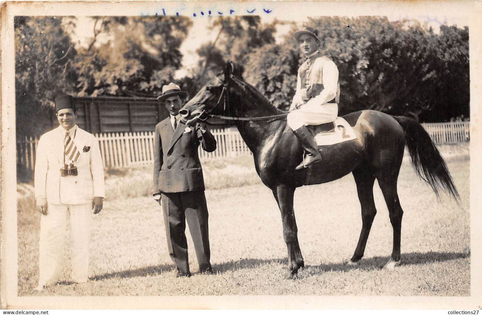 LOT DE 42 CARTES PHOTO -1934 / 1937 - CHEVAUX DE COURSE- HIPPODROME DU CAIRE EGYPTE