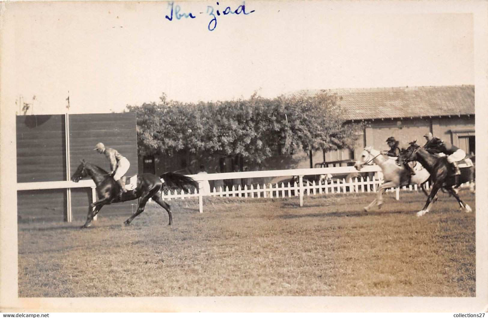 LOT DE 42 CARTES PHOTO -1934 / 1937 - CHEVAUX DE COURSE- HIPPODROME DU CAIRE EGYPTE