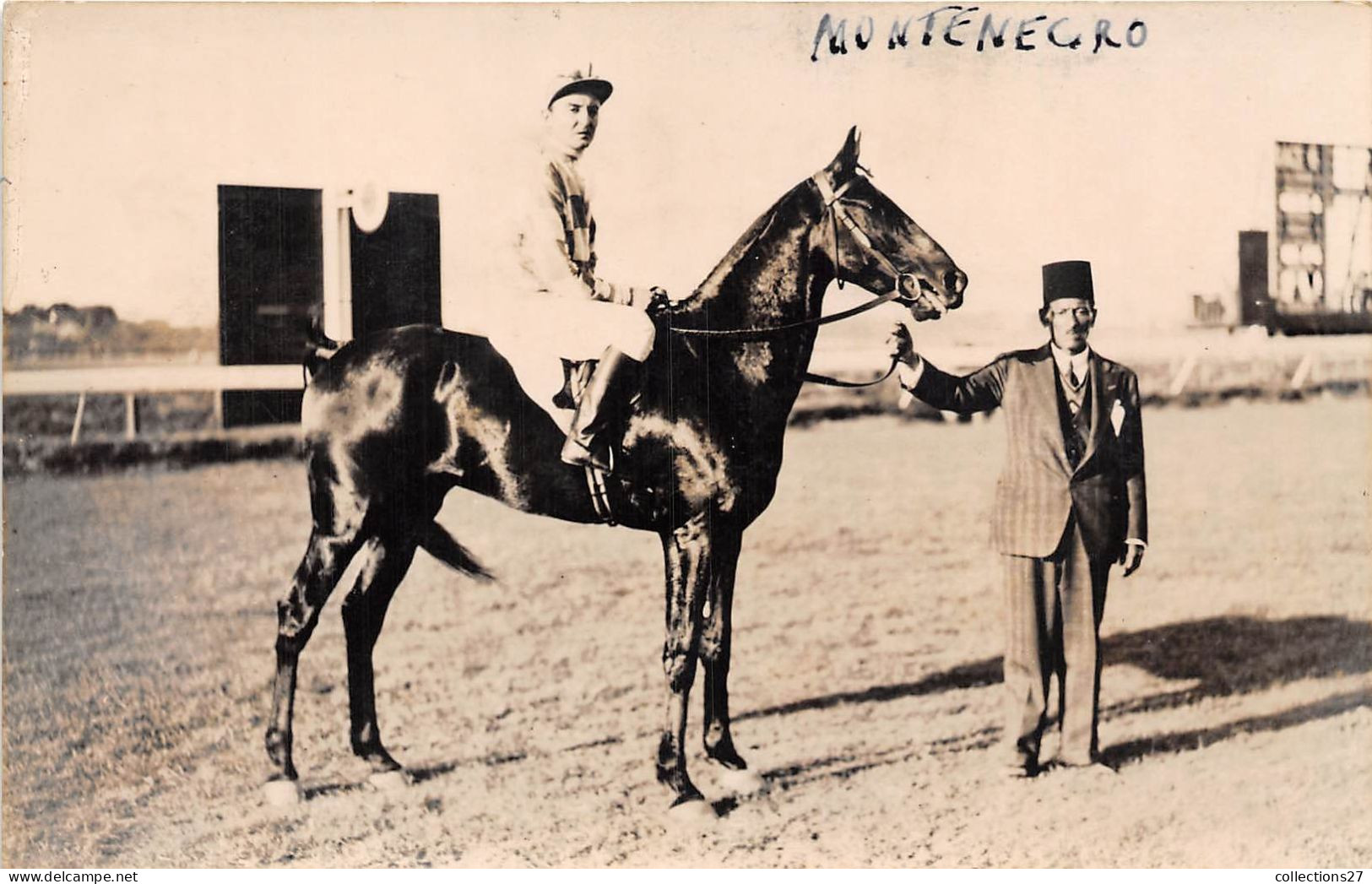 LOT DE 42 CARTES PHOTO -1934 / 1937 - CHEVAUX DE COURSE- HIPPODROME DU CAIRE EGYPTE