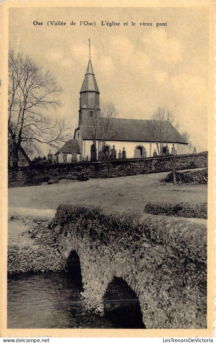 BELGIQUE - OUR - L'église Et Le Vieux Pont - Les Editions Arduenna - Carte Postale Ancienne - Sonstige & Ohne Zuordnung