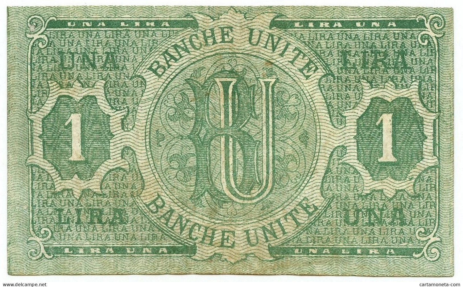 1 LIRA BIGLIETTO FIDUCIARIO BANCHE UNITE ALBA, SALUZZO, ASTI, CASALE BB/SPL - Other & Unclassified