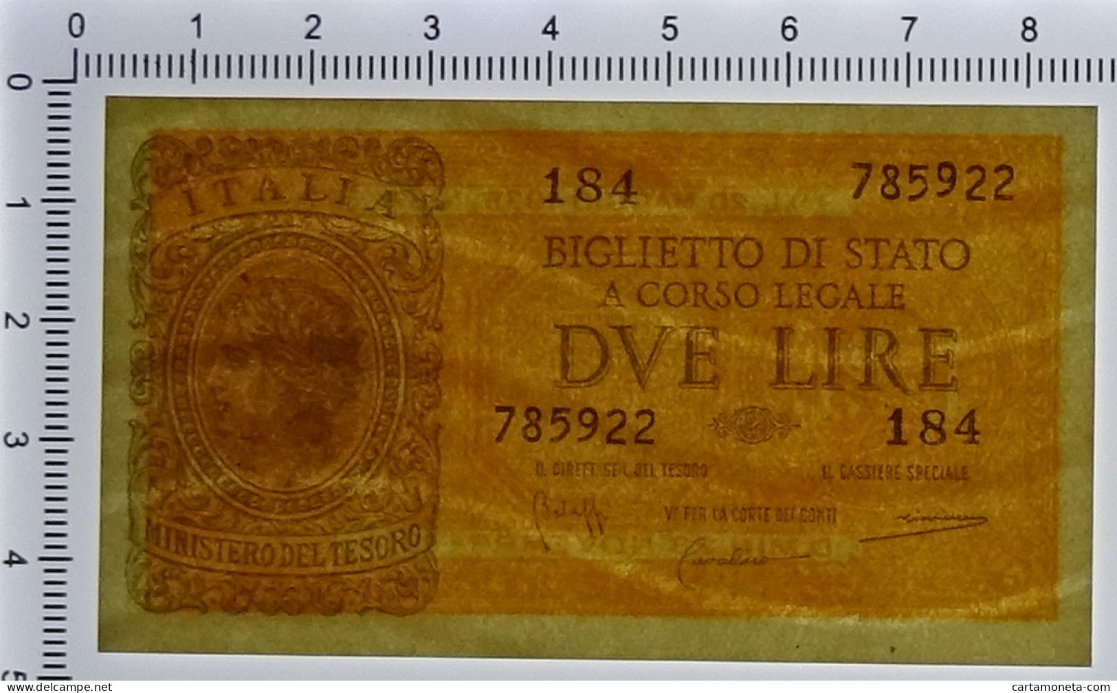 2 LIRE BIGLIETTO DI STATO LUOGOTENENZA UMBERTO VENTURA 23/11/1944 FDS - Regno D'Italia – Other