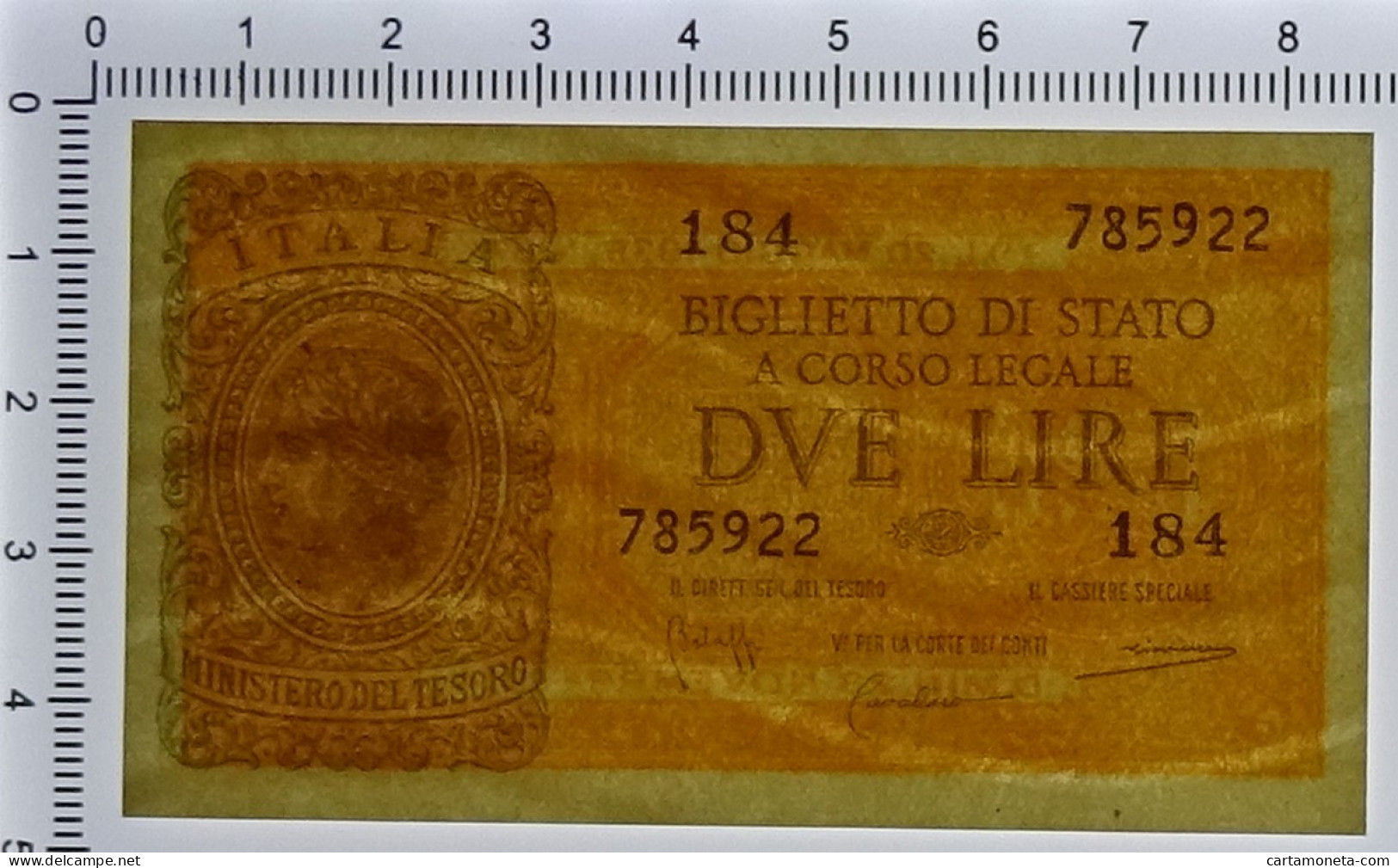 2 LIRE BIGLIETTO DI STATO LUOGOTENENZA UMBERTO VENTURA 23/11/1944 FDS - Regno D'Italia – Autres