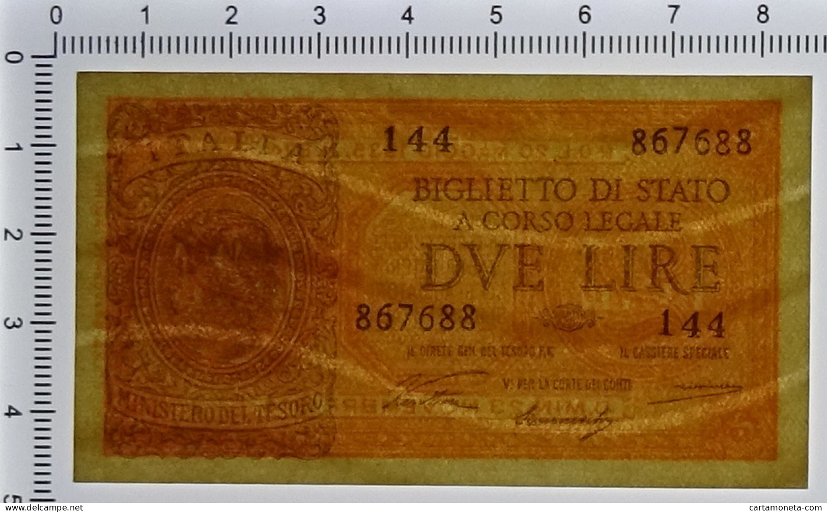 2 LIRE BIGLIETTO DI STATO LUOGOTENENZA UMBERTO VENTURA 23/11/1944 FDS - Andere