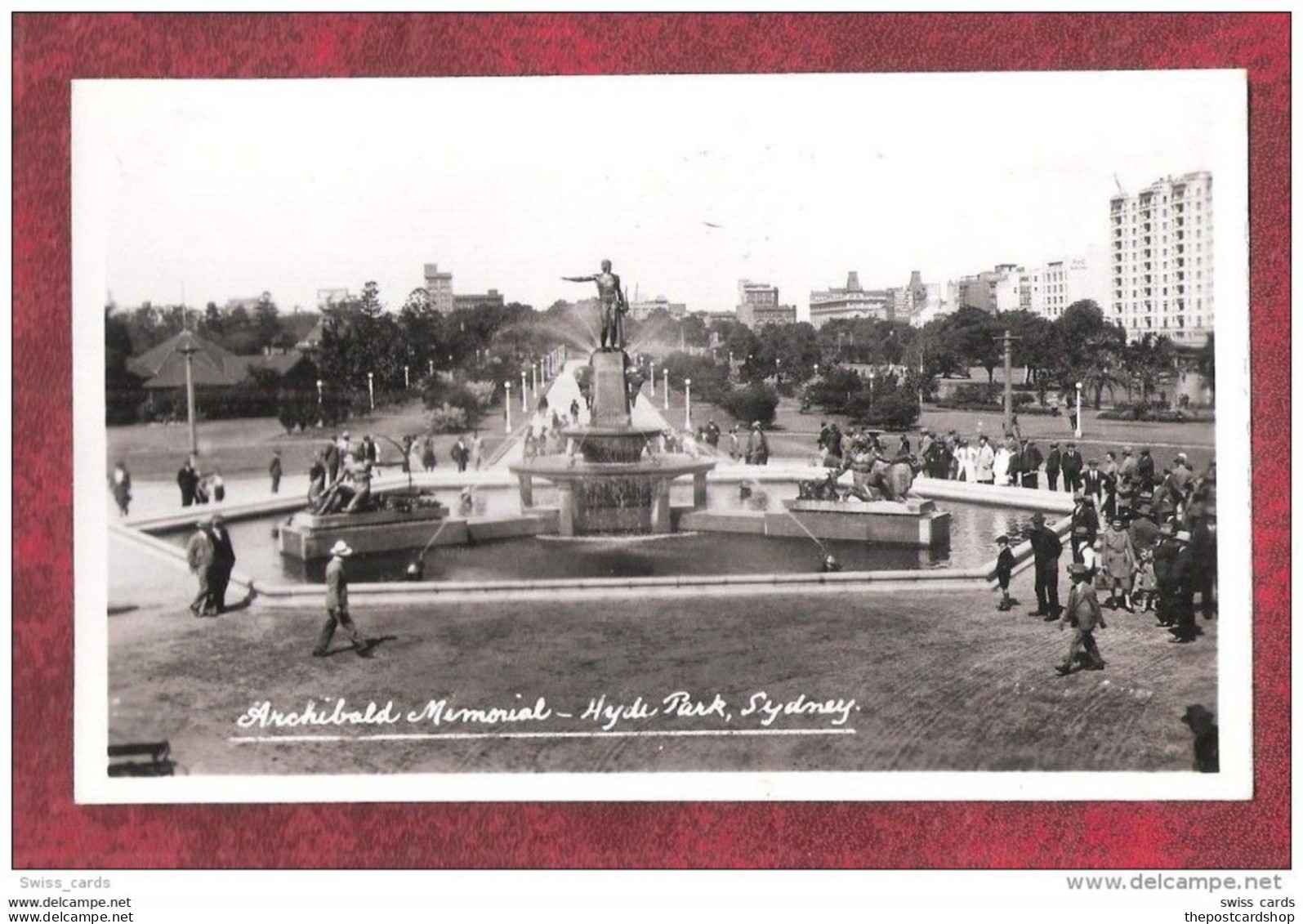 RP AUSTRALIA SYDNEY NSW ARCHIBALD MEMORIAL HYDE PARK NEW SOUTH WALES UNUSED - Sydney