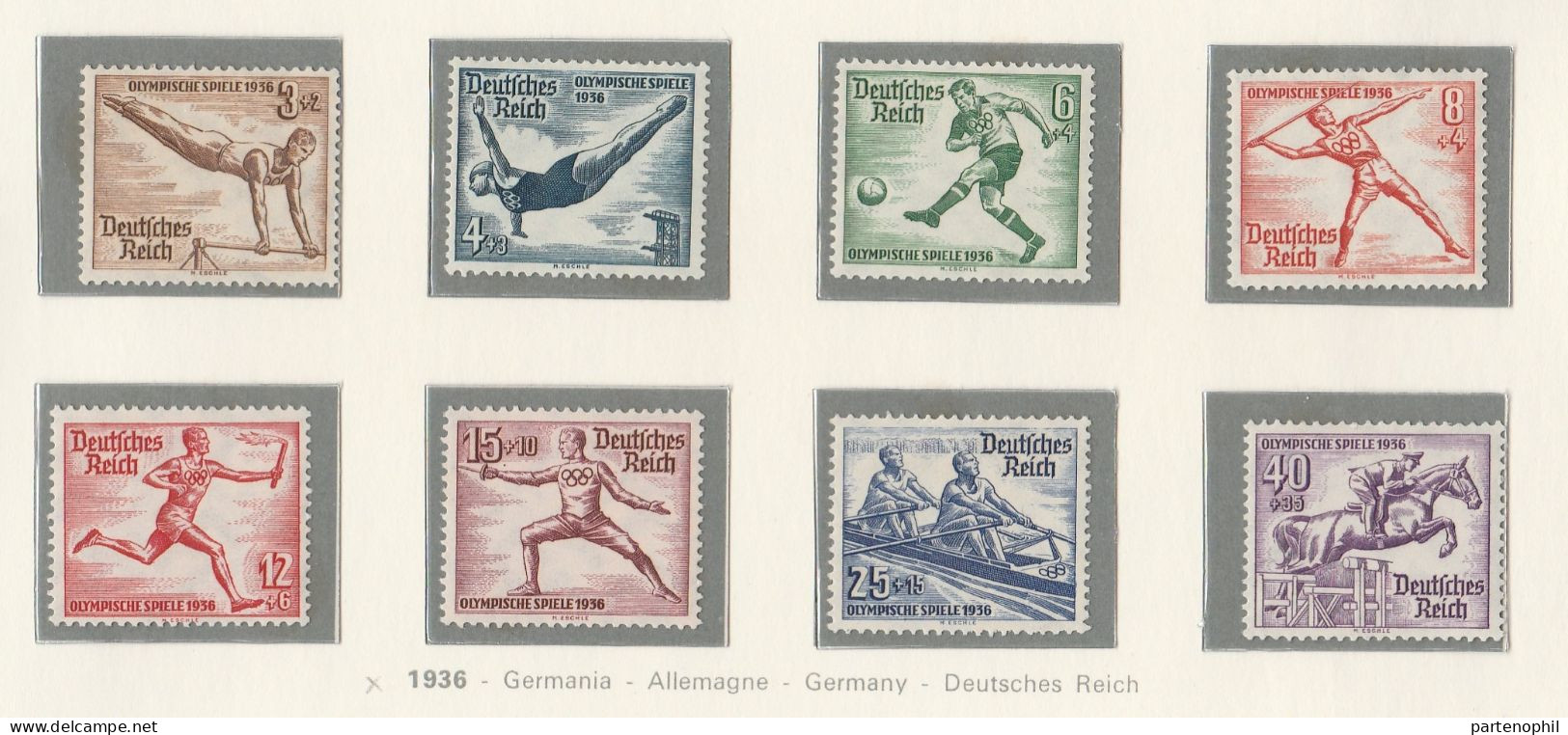 Germania Reich 1936 - Olimpic Games Set MH - Verano 1936: Berlin