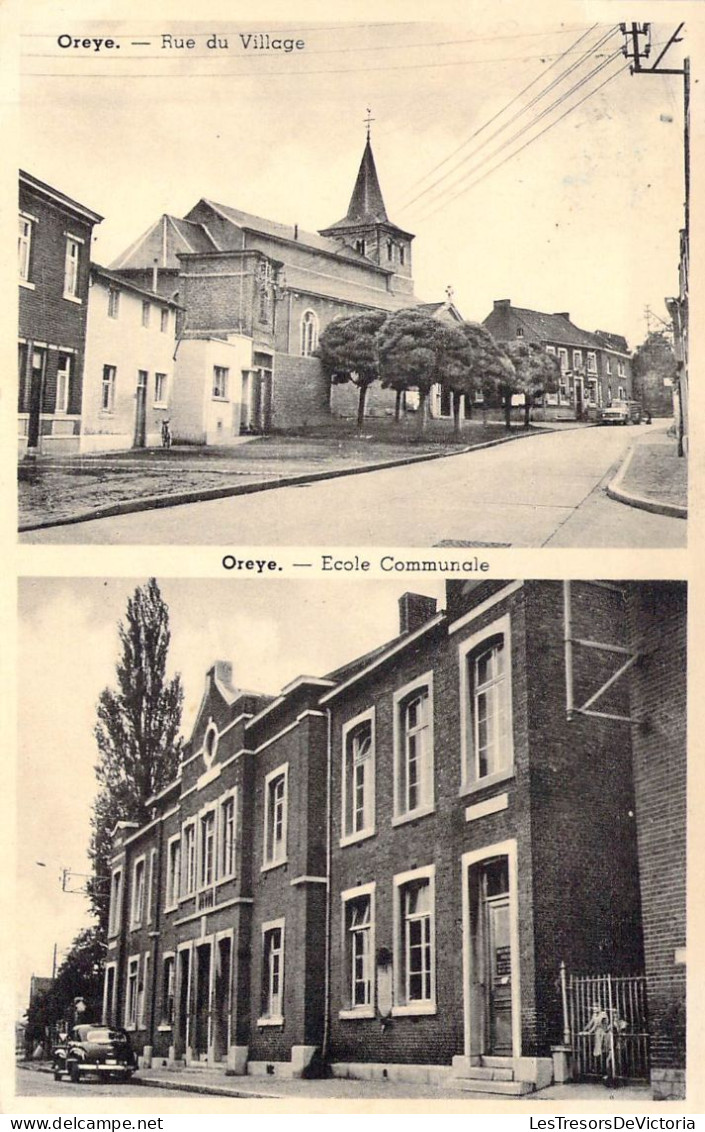 BELGIQUE - OREYE - Rue Du Village - Ecole Communale - Carte Postale Ancienne - Oreye