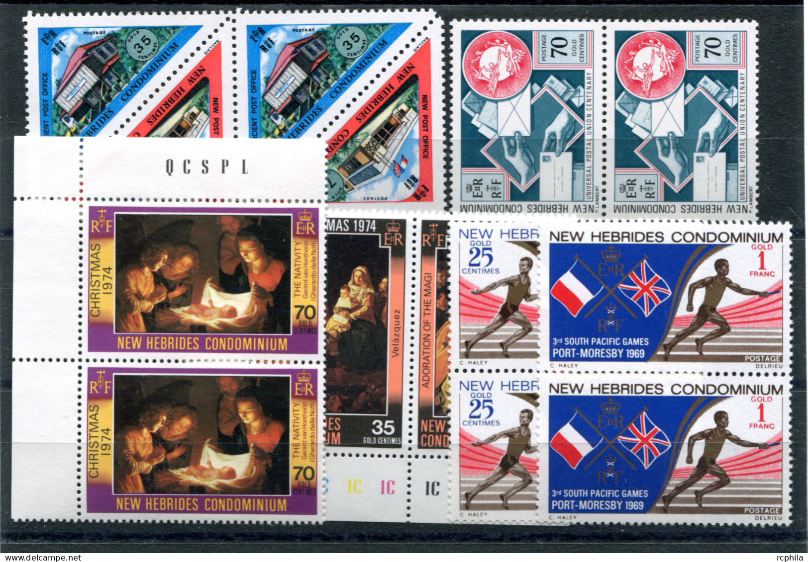 RC 25090 Nelle HEBRIDES COTE 22,50€ N° DIVERS LEGENDE ANGLAISE EN PAIRES NEUF ** MNH TB - Nuevos