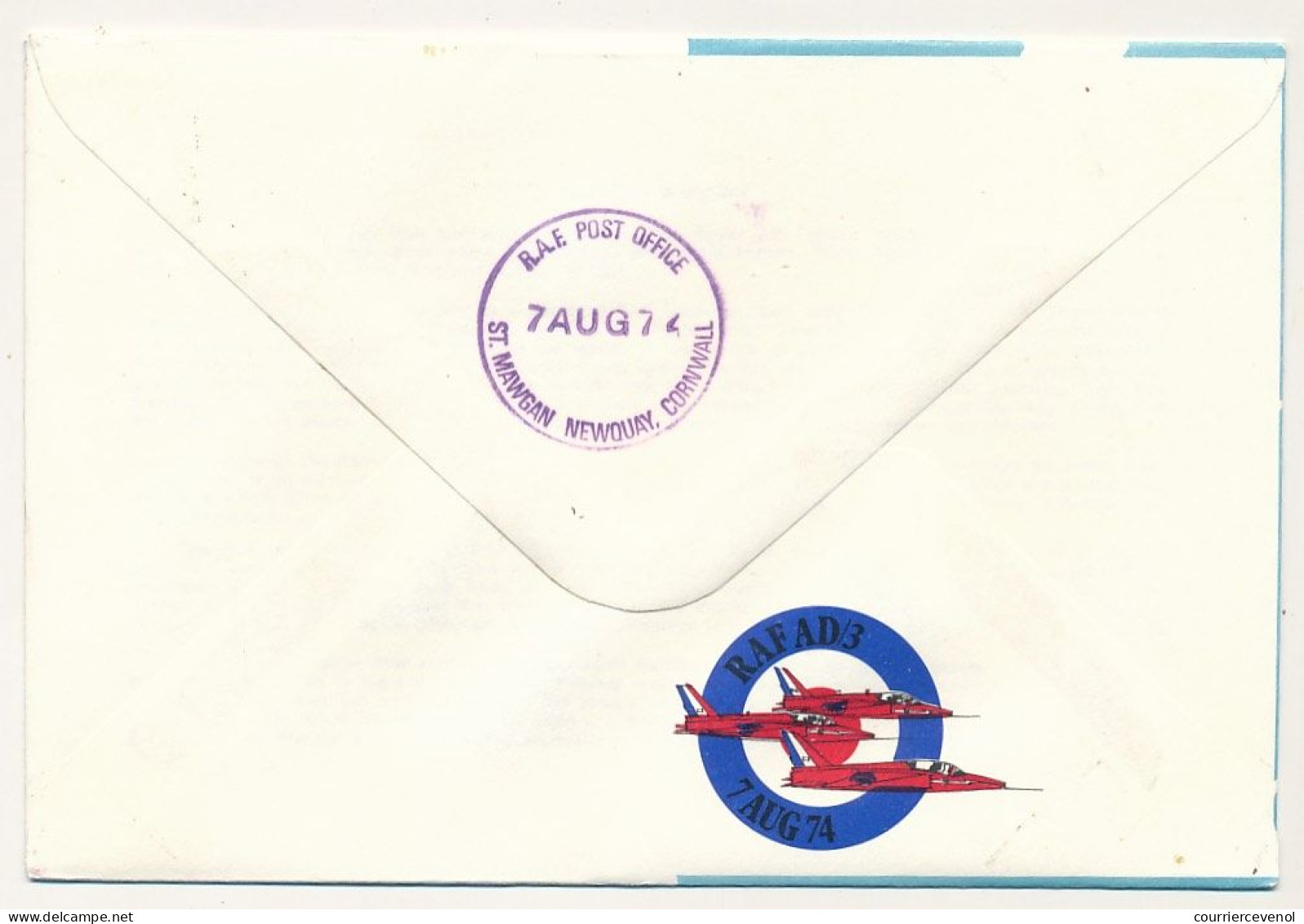 GRANDE BRETAGNE - Env. International Air Day Royal Air Force St Mawgan - 7 Aout 1974 - British Forces Postal Service - Covers & Documents
