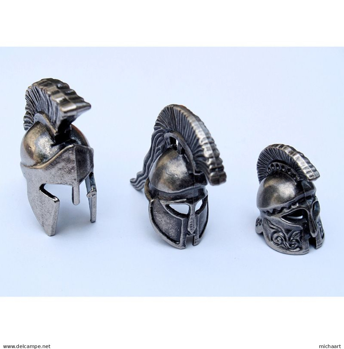 Spartan Helmets Miniature 3 Metallic Greek Set New In Box 00545 - Personen