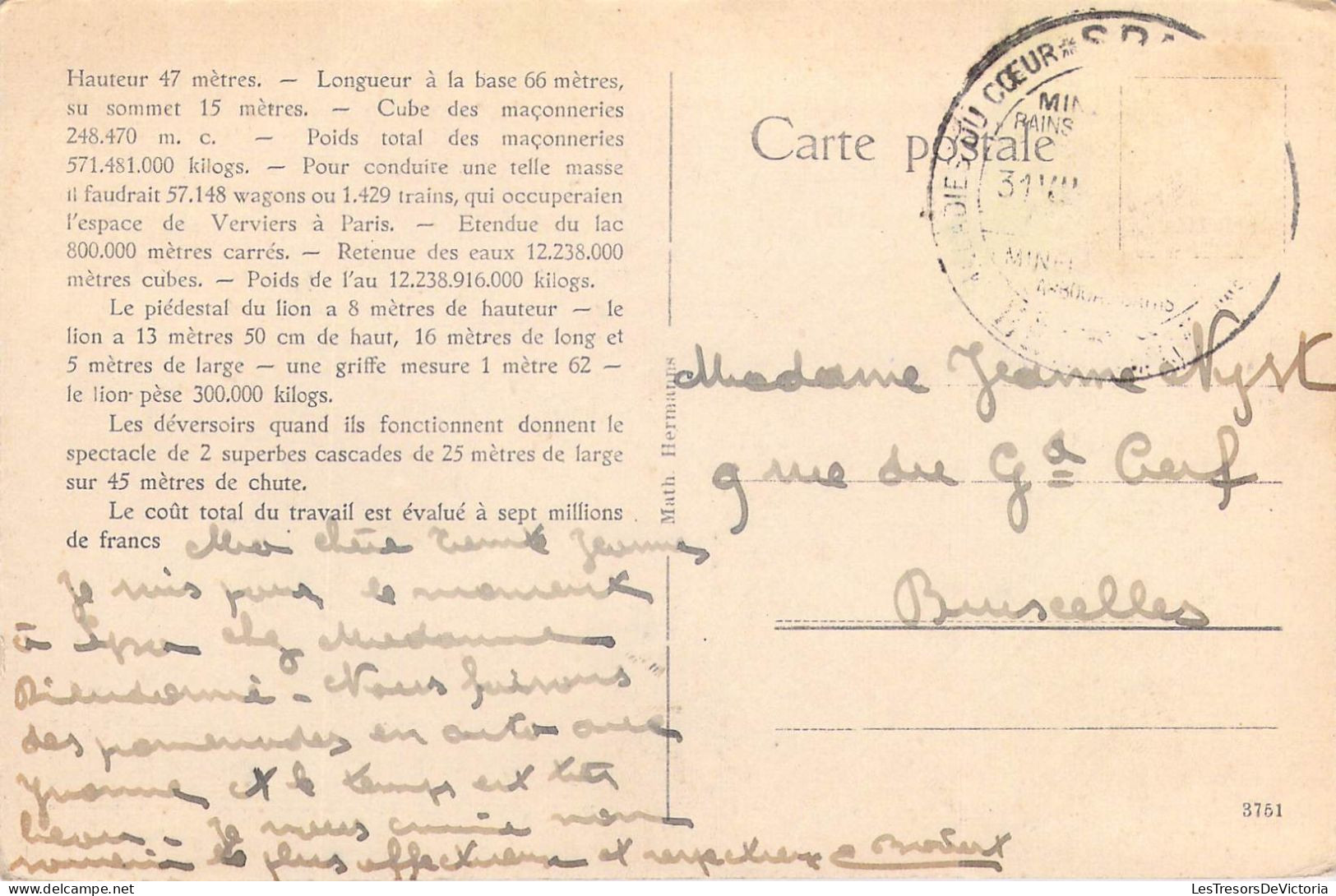BELGIQUE - Souvenir De La Gileppe - Carte Postale Ancienne - Sonstige & Ohne Zuordnung