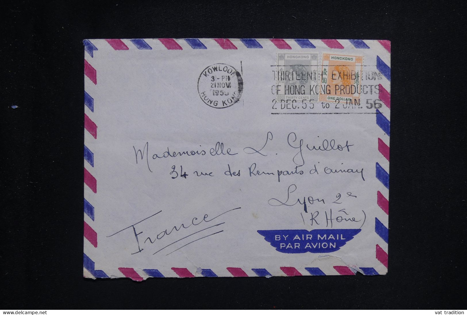 HONG KONG - Enveloppe  Pour La France En 1955 - L 143457 - Briefe U. Dokumente