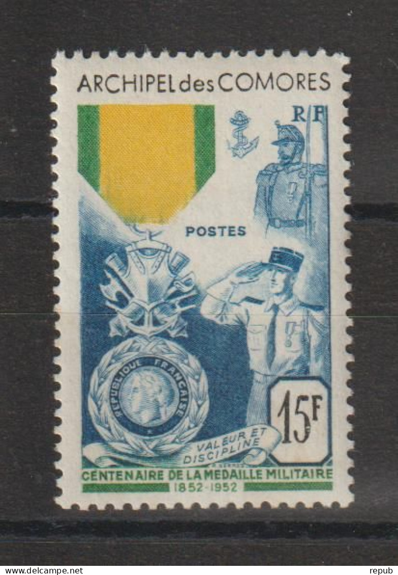 Comores 1952 Médaille Militaire 12, 1 Val ** MNH - Unused Stamps