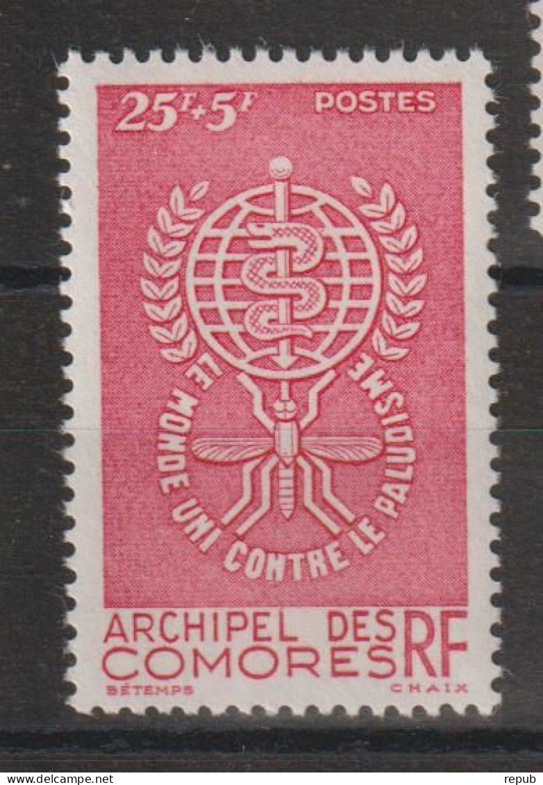 Comores 1962 Paludisme 25, 1 Val ** MNH - Unused Stamps