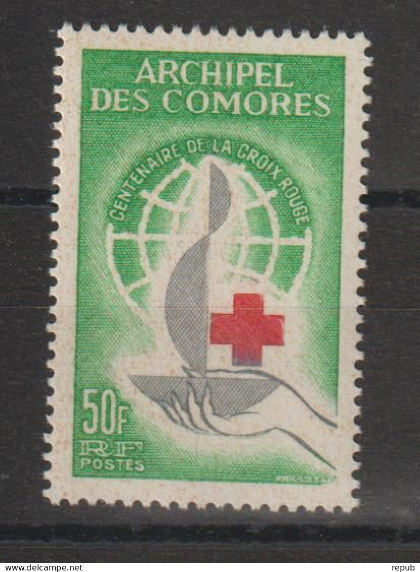 Comores 1963 Croix-rouge 27, 1 Val ** MNH - Ongebruikt