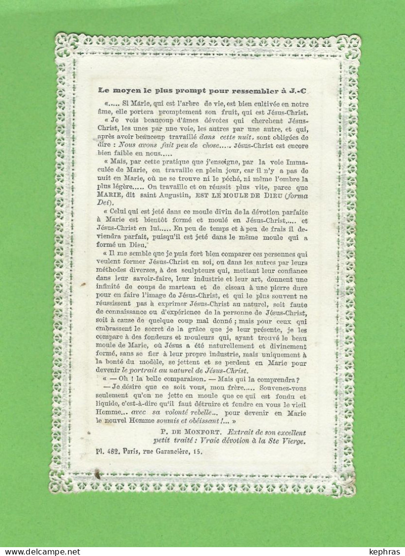 CANIVET - Marie Formant Son Enfant D'adoption - Letaille - Boumard - Pl. 482 - Devotieprenten