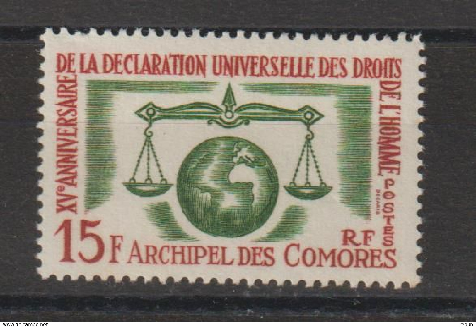 Comores 1963 Droits De L'homme 28, 1 Val ** MNH - Unused Stamps