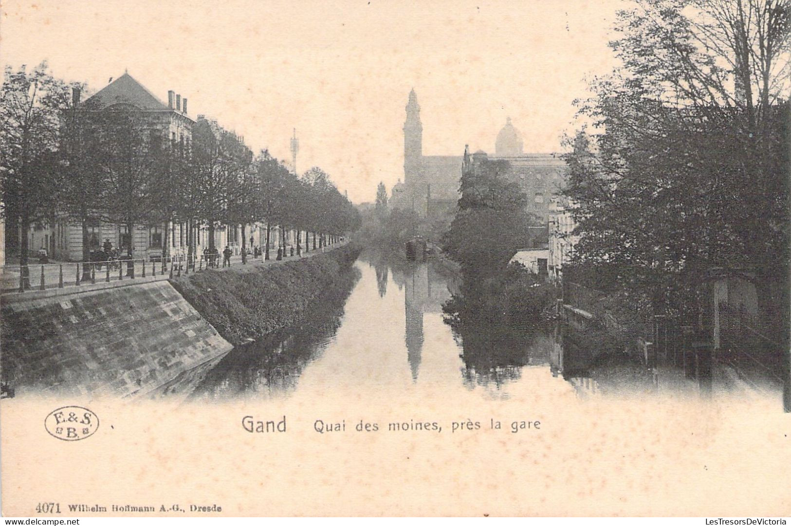 BELGIQUE - GAND - Quai Des Moines Près De La Gare - Carte Postale Ancienne - Gent