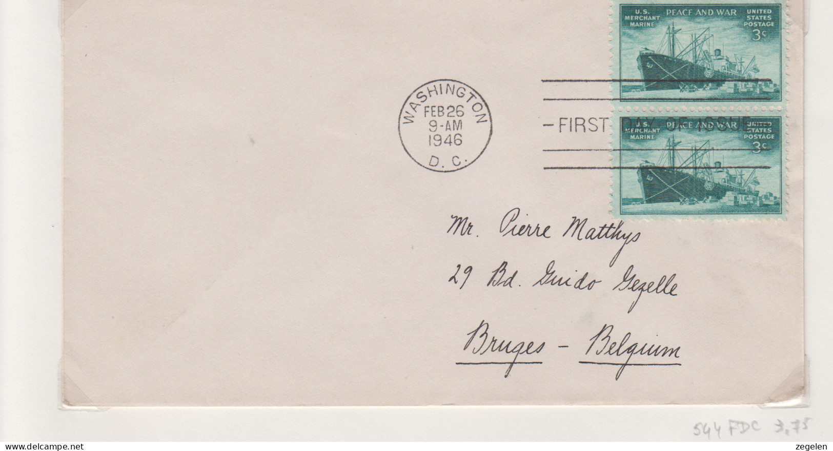 Verenigde Staten  FDC Michel-cat. 544 - 1941-1950