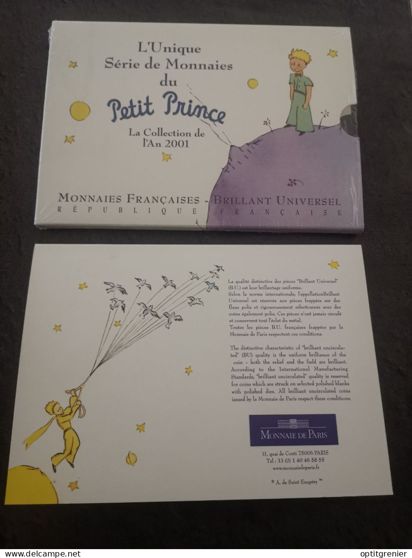 VIDE EMPTY / COFFRET BU VIDE FRANCS 2001 LE PETIT PRINCE / FRANCE - Otros & Sin Clasificación