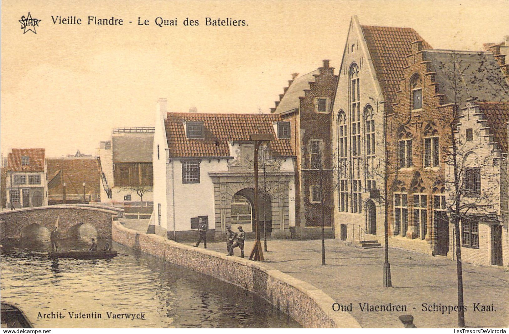 BELGIQUE - Vieille Flandre - Le Quai Des Bateliers - Carte Postale Ancienne - Gent