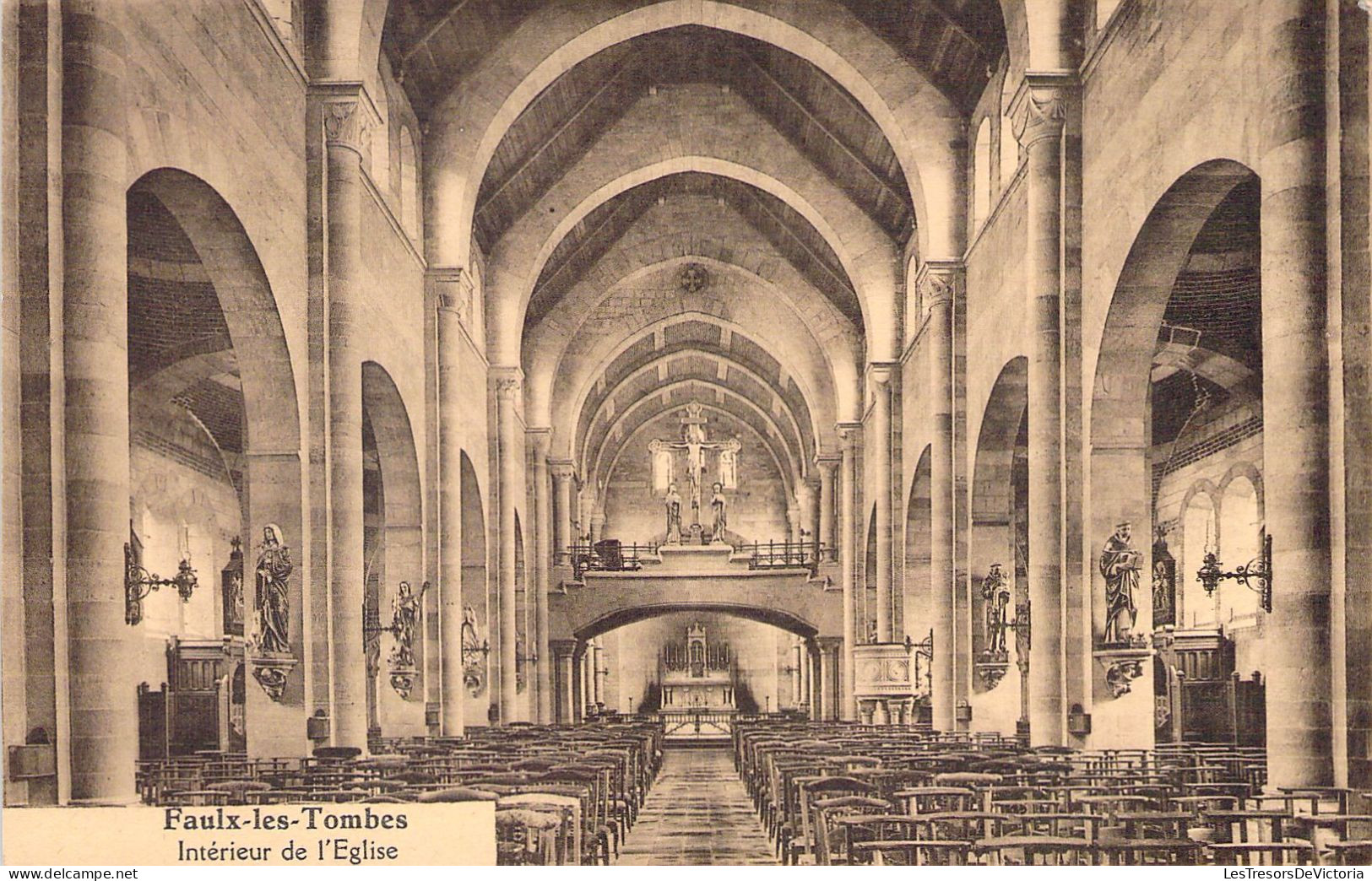 BELGIQUE - FAULX LES TOMBES - Intérieur De L'église - Carte Postale Ancienne - Other & Unclassified
