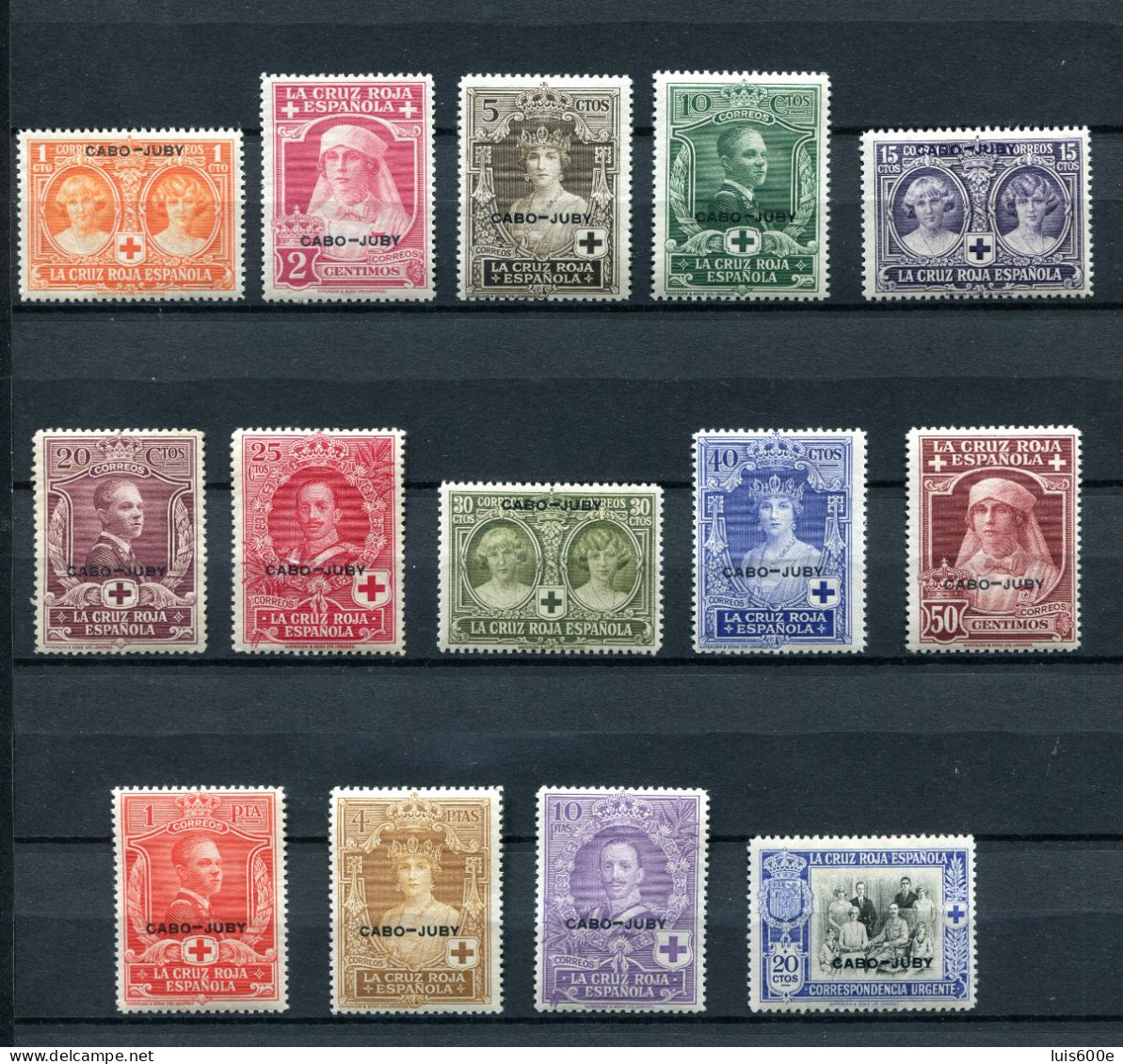 1926.CABO JUBY.EDIFIL 26/39*.NUEVOS LEVE FIJASELLOS(MH).CATALOGO 65€ - Kaap Juby