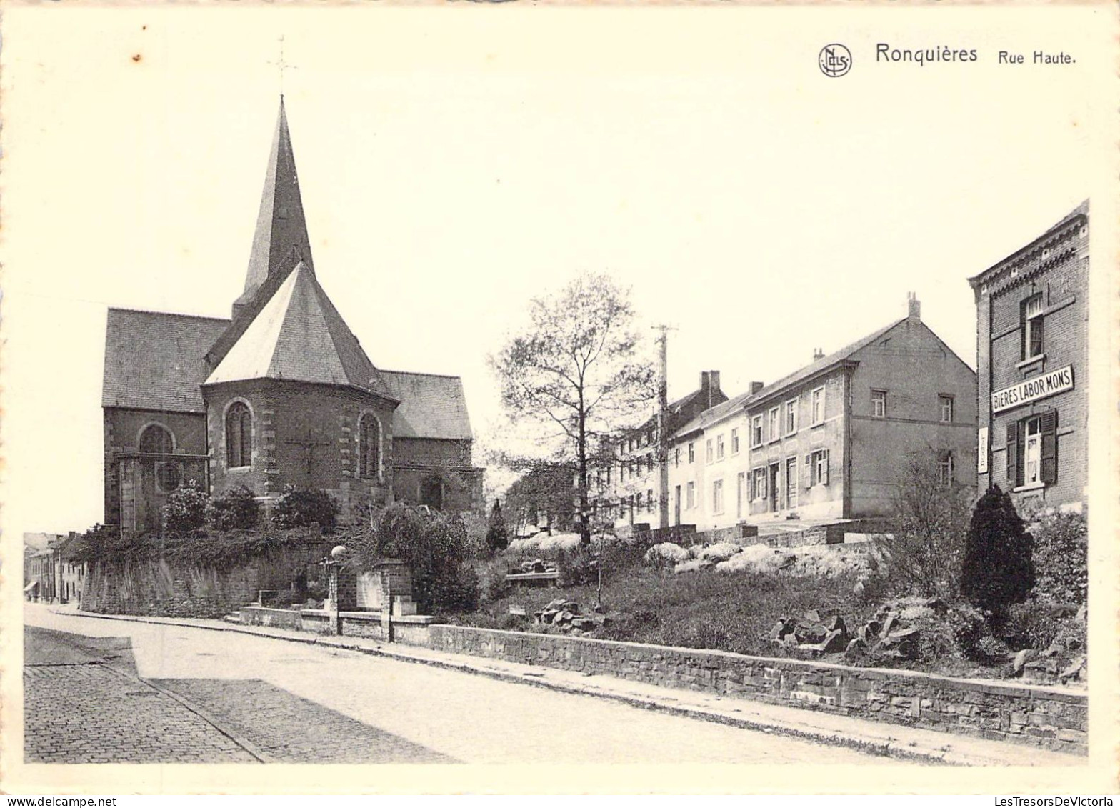 BELGIQUE - RONQUIERES - Rue Haute - Edit Dechief - Carte Postale Ancienne - Andere & Zonder Classificatie