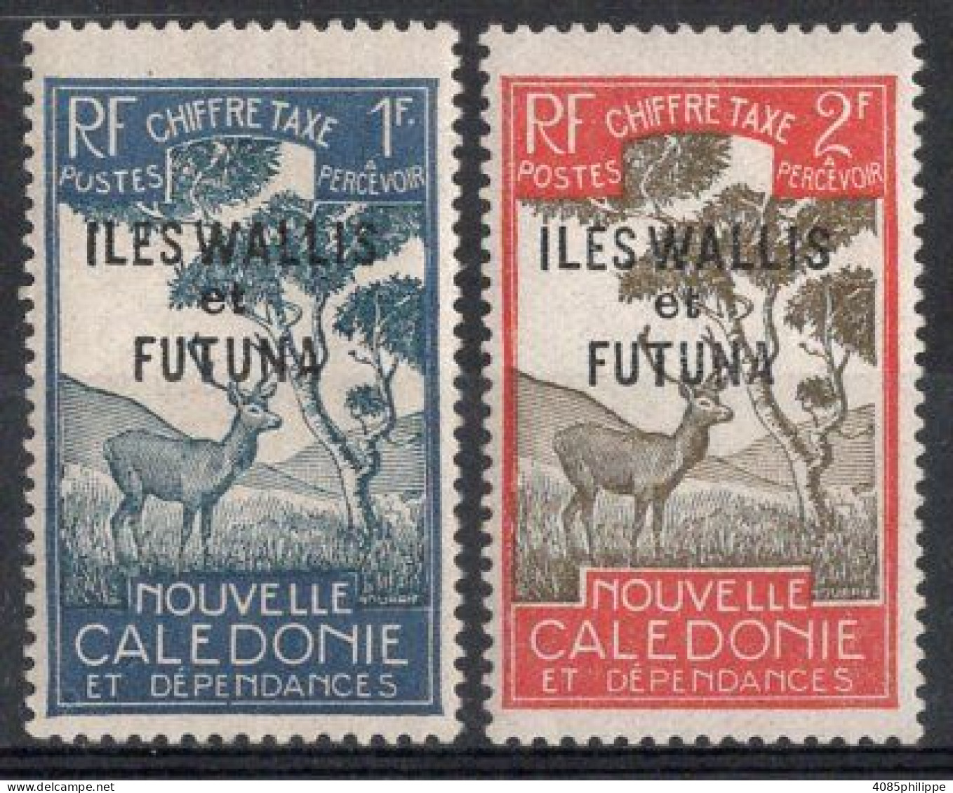 Wallis & Futuna Timbres-Taxe N°21* & 22* Neufs Charnière TB Cote 4.00€ - Postage Due