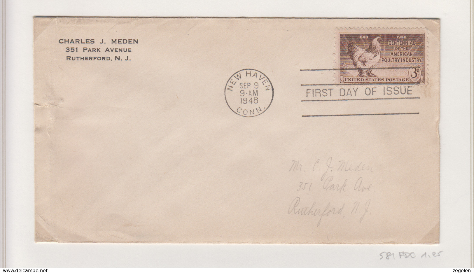 Verenigde Staten FDC Michel-cat. 581 - 1941-1950
