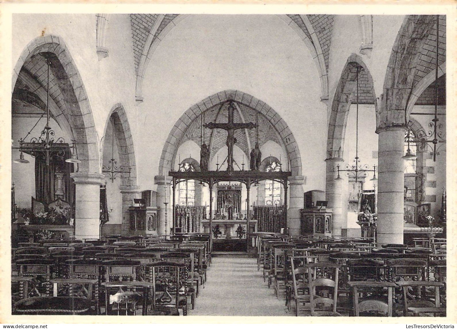 BELGIQUE - RONQUIERES - Intérieur De L'église - Sanctuaire De Notre Dame .....- Edit Dechief - Carte Postale Ancienne - Sonstige & Ohne Zuordnung