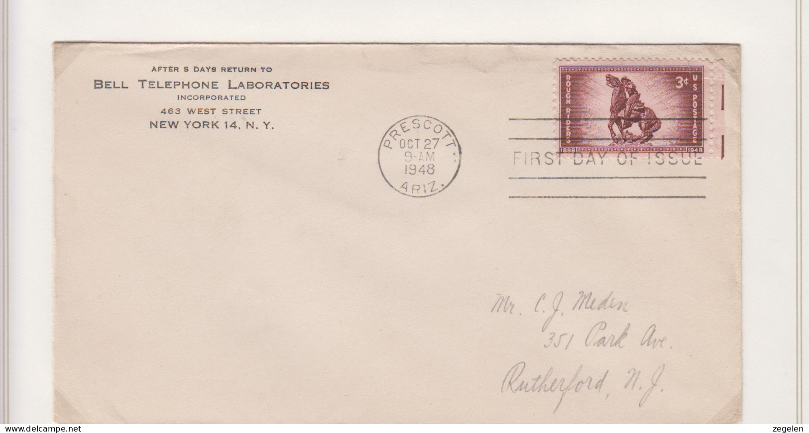 Verenigde Staten FDC Michel-cat. 586 - 1941-1950