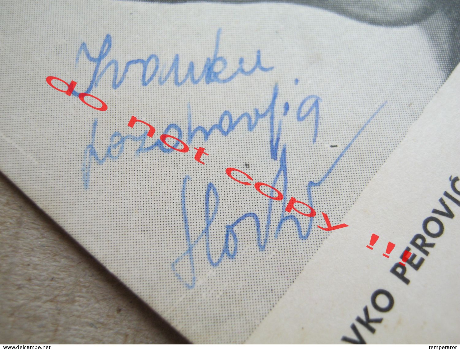 Slavko Perović ( JUGOTON ) / Promo Card With Original Autograph, Signature - Autogramme