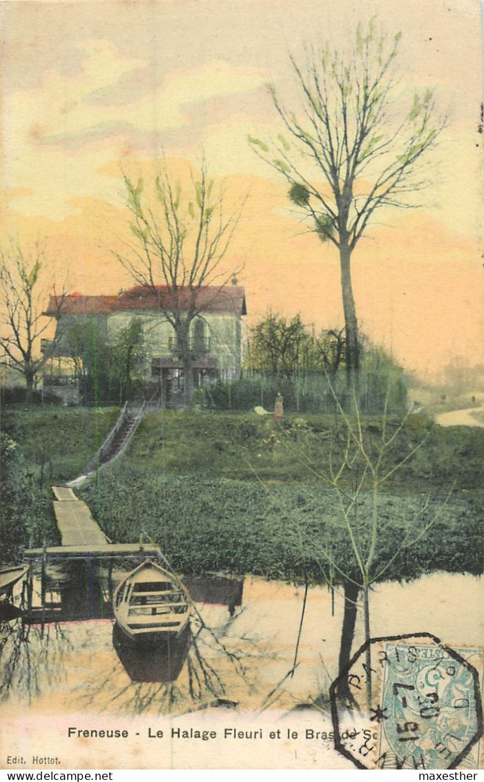 FRENEUSE Le Halage Fleuri Et Le Bras De Seine - Freneuse