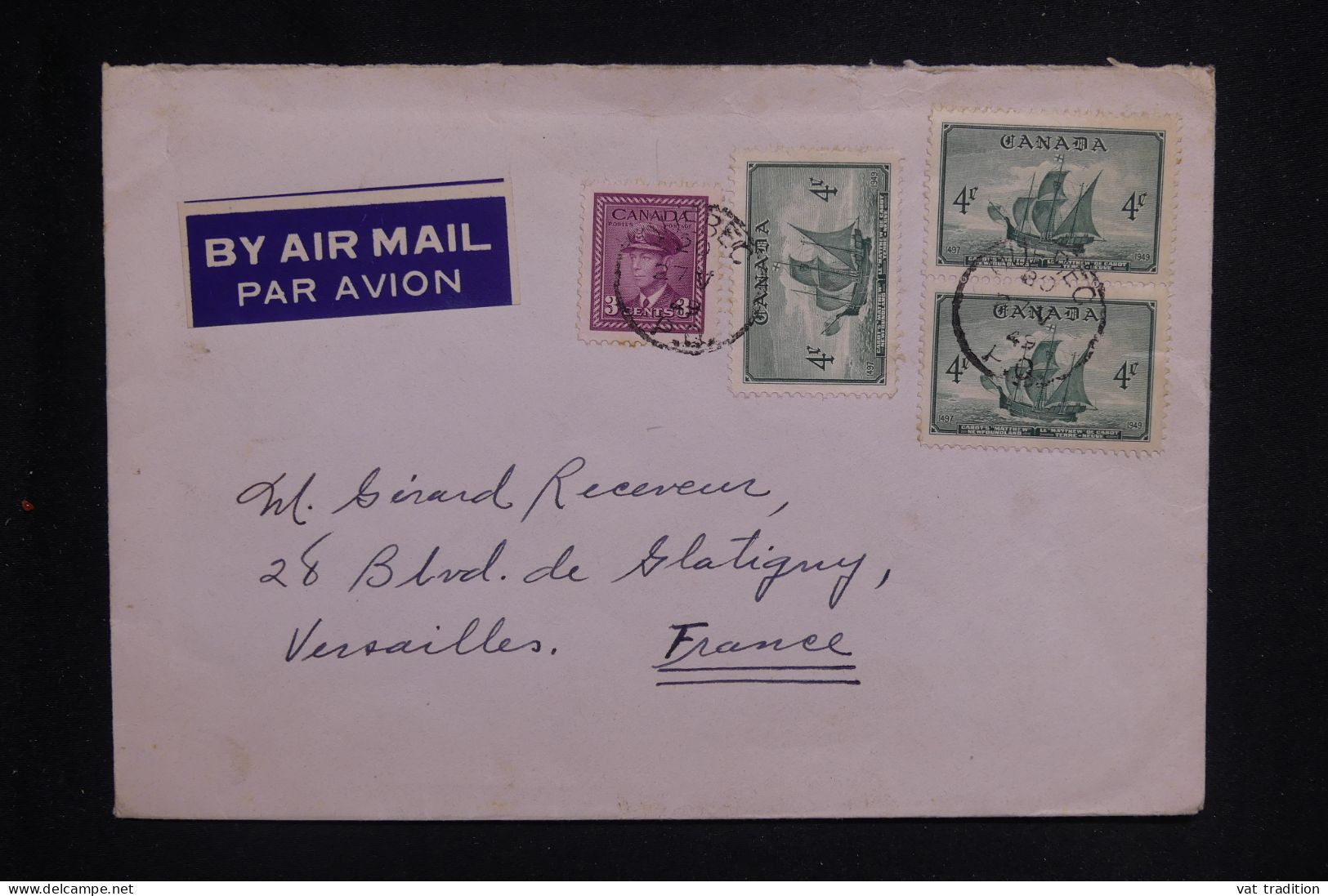 CANADA - Enveloppe De Quebec Pour La France 1949 - L 143506 - Brieven En Documenten