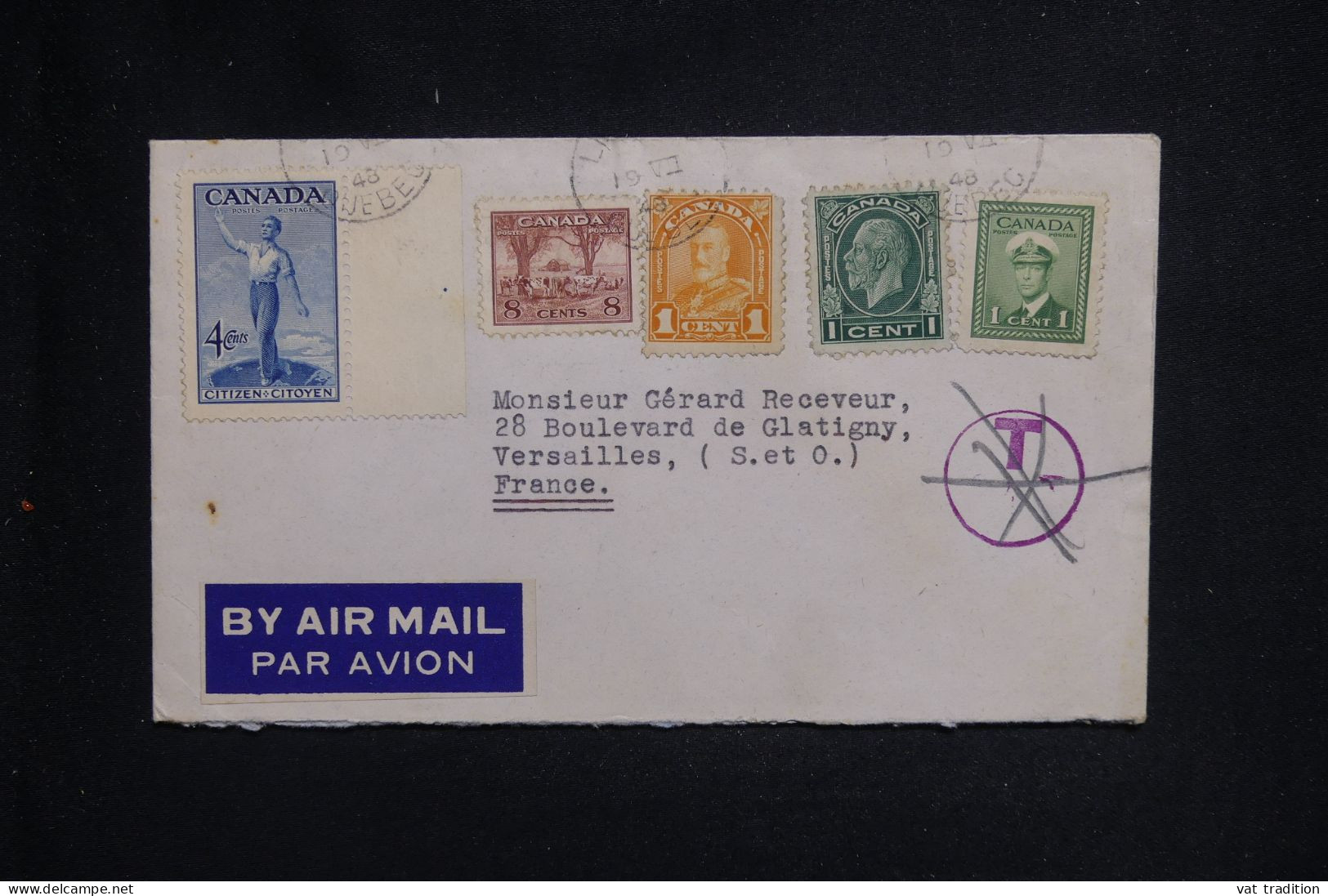 CANADA - Enveloppe De Limoilou Pour La France 1948, Affranchissement Varié - L 143507 - Cartas & Documentos