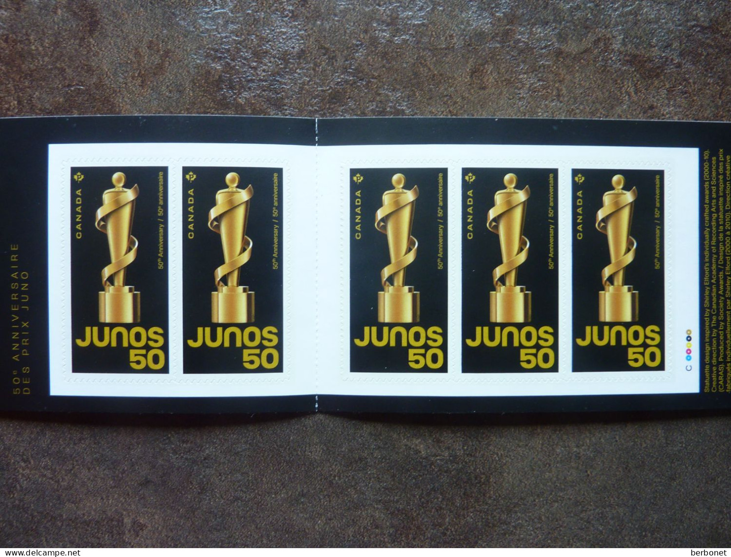 2020  JUNO Awards 50th Anniversary  Booklet 5 Permanent Stamps ** MNH - Unused Stamps