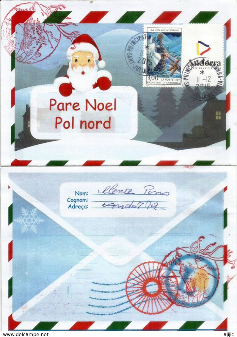 NOËL ANDORRAN. Lettre Au Père Noèl  (en Catalan)  2015 - Covers & Documents