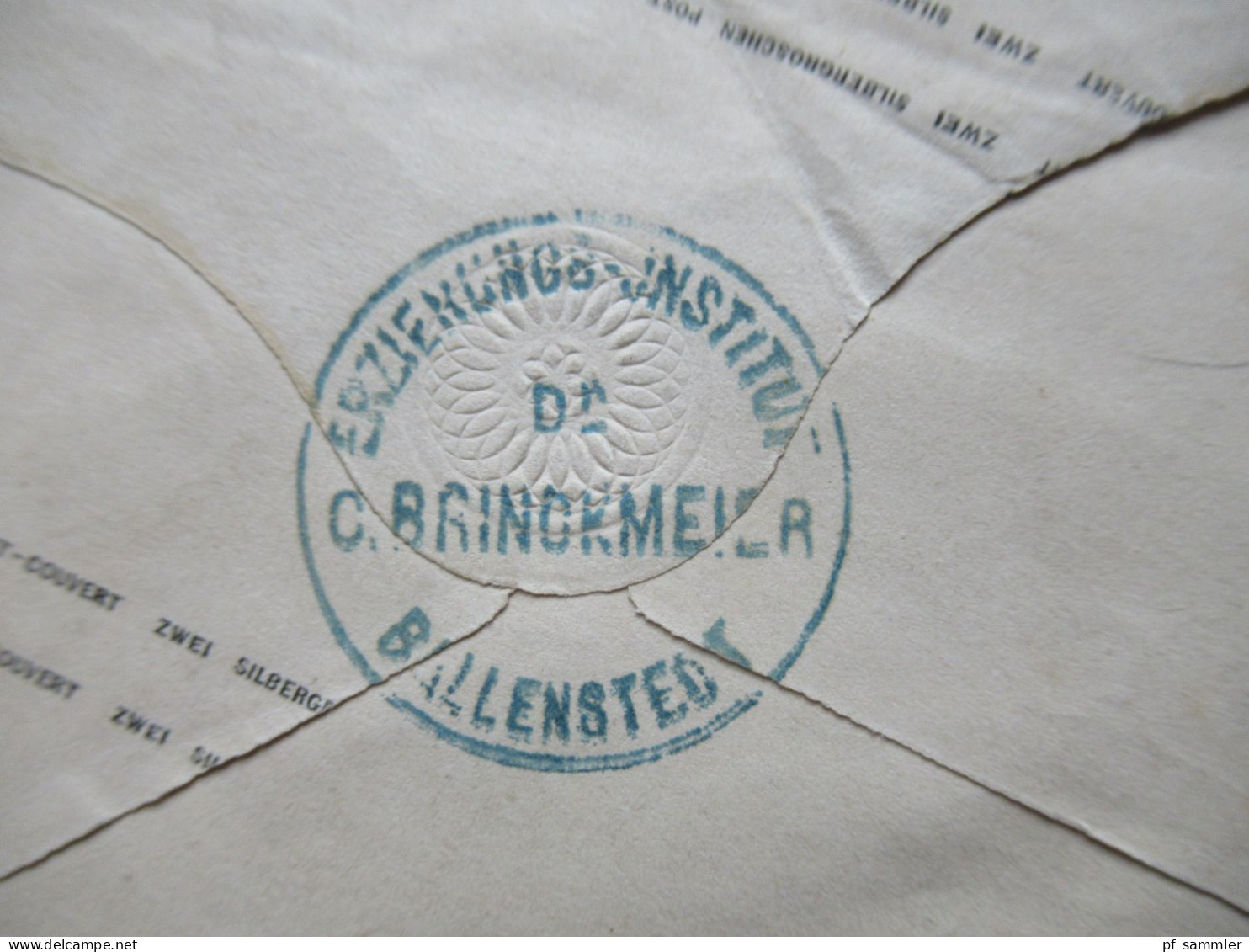 AD NDP 1863 GA Umschlag 2 Groschen Auf Umschlag Von Preußen U 31 A  Stempel Ra2 Ballenstedt An Die Gräfin Von Herzberg - Postal  Stationery