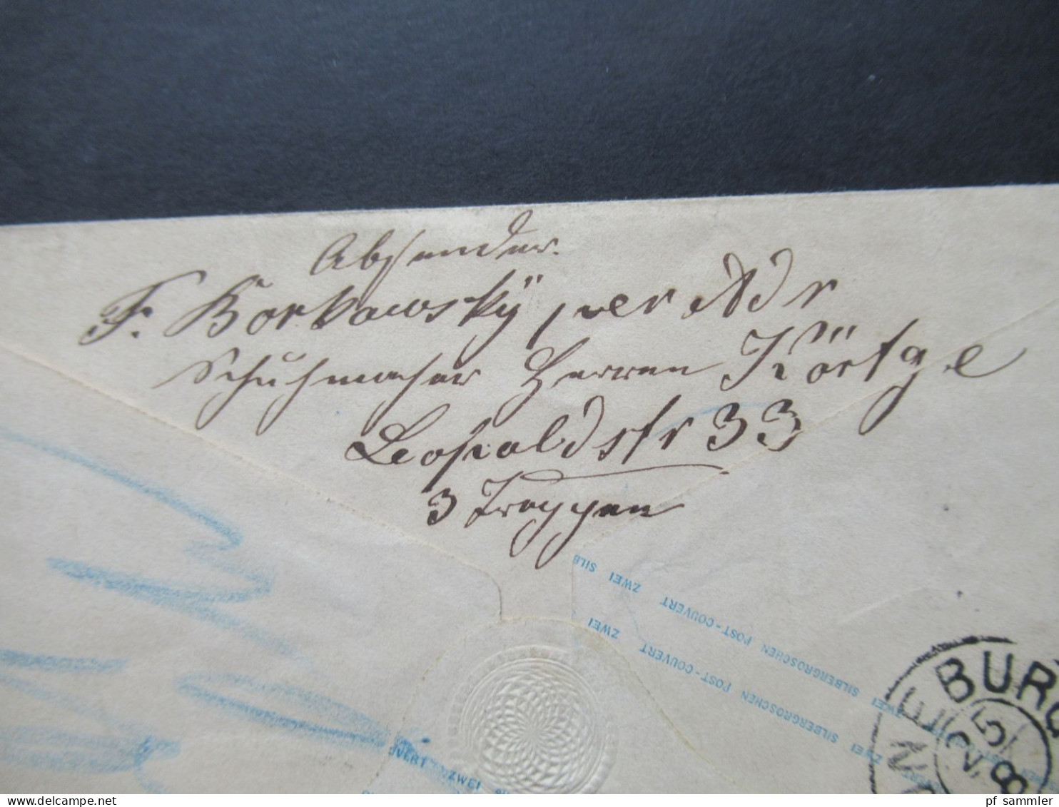 AD NDP 1869 GA Umschlag 1 Groschen Auf Umschlag Von Braunschweig U 4 A Stempel K2 Braunschweig Bahnhof Nach Lüneburg - Enteros Postales