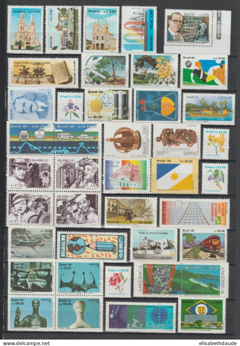 BRESIL - 1990 - ANNEE COMPLETE ** MNH - COTE YVERT = 68.3 EUR. - - Années Complètes