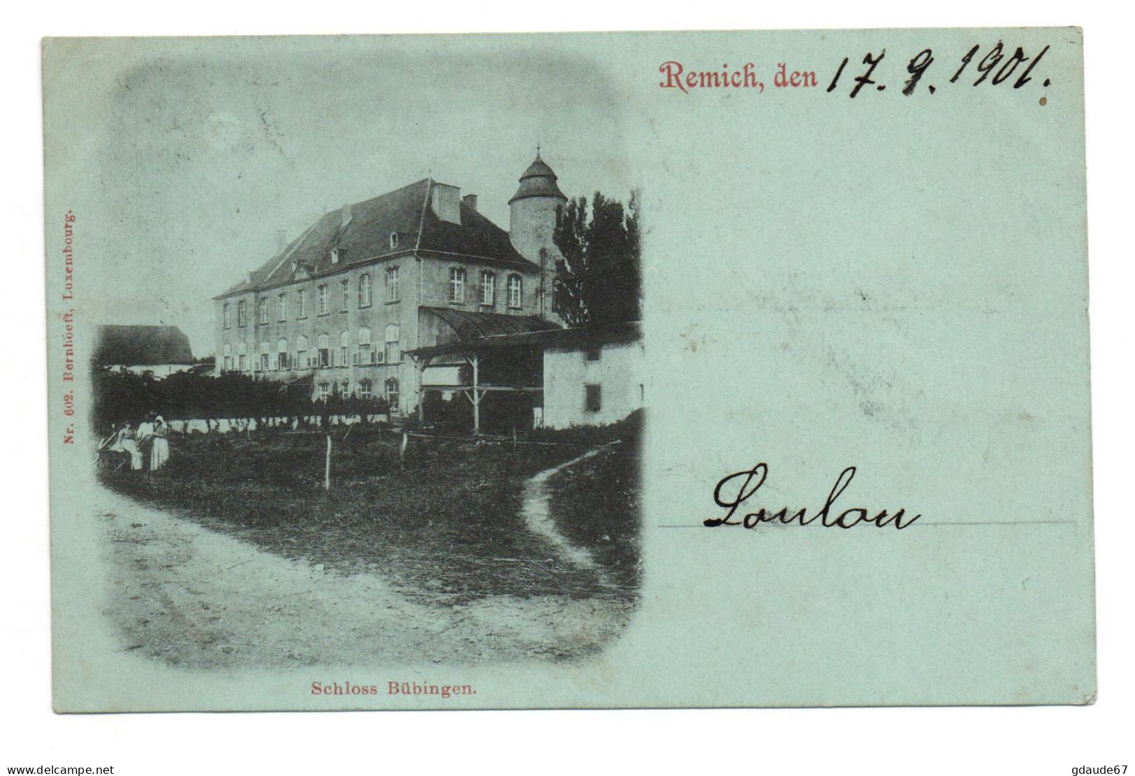 REMICH S/ MOSELLE (LUXEMBOURG) - SCHLOSS BUBINGEN - Remich