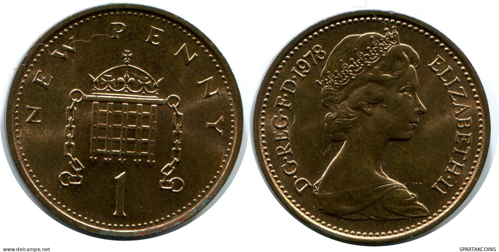 NEW PENNY 1978 UK GRANDE-BRETAGNE GREAT BRITAIN Pièce #AZ042.F - 1 Penny & 1 New Penny