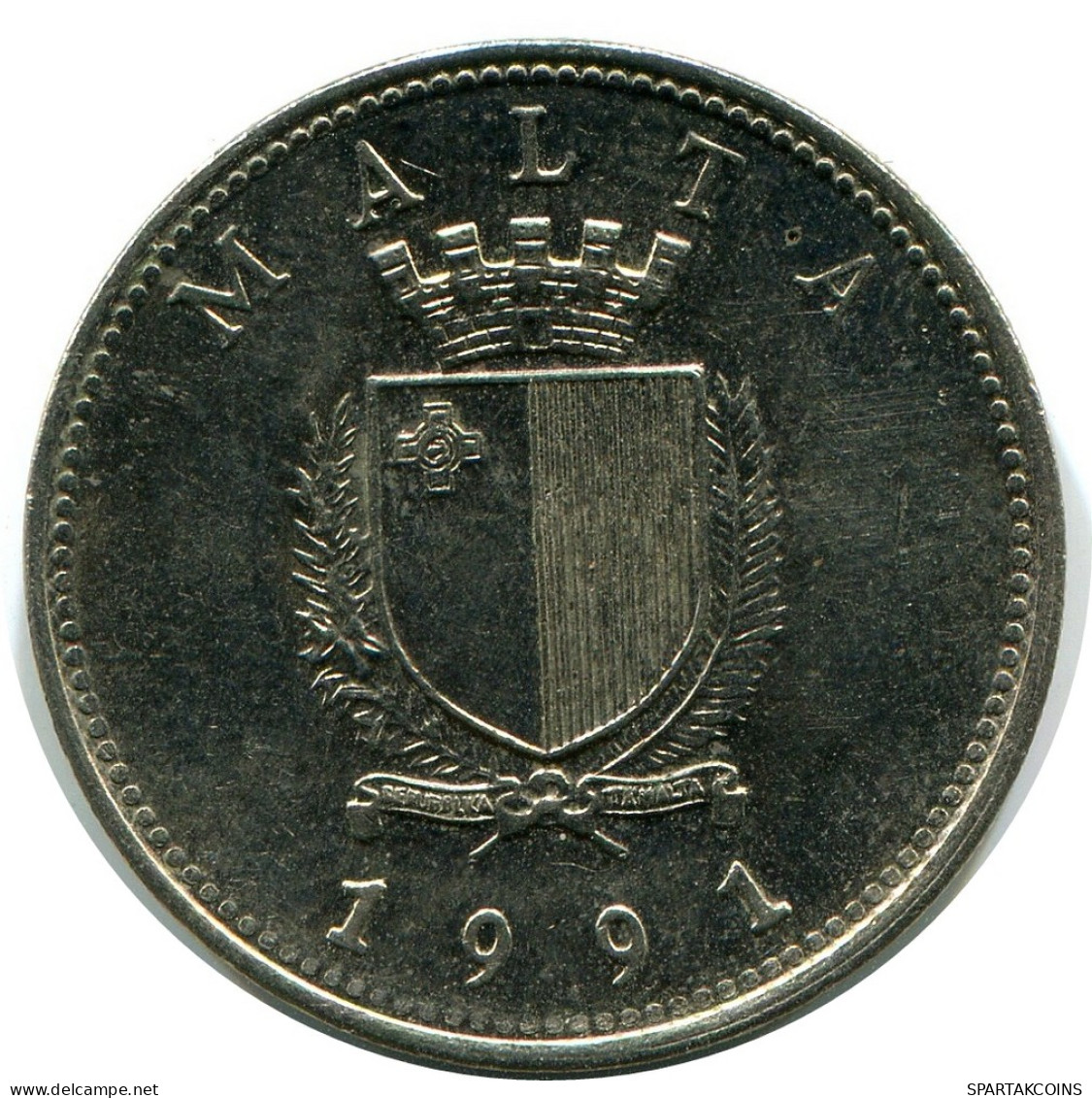 10 CENTS 1991 MALTA Moneda #AZ295.E - Malte