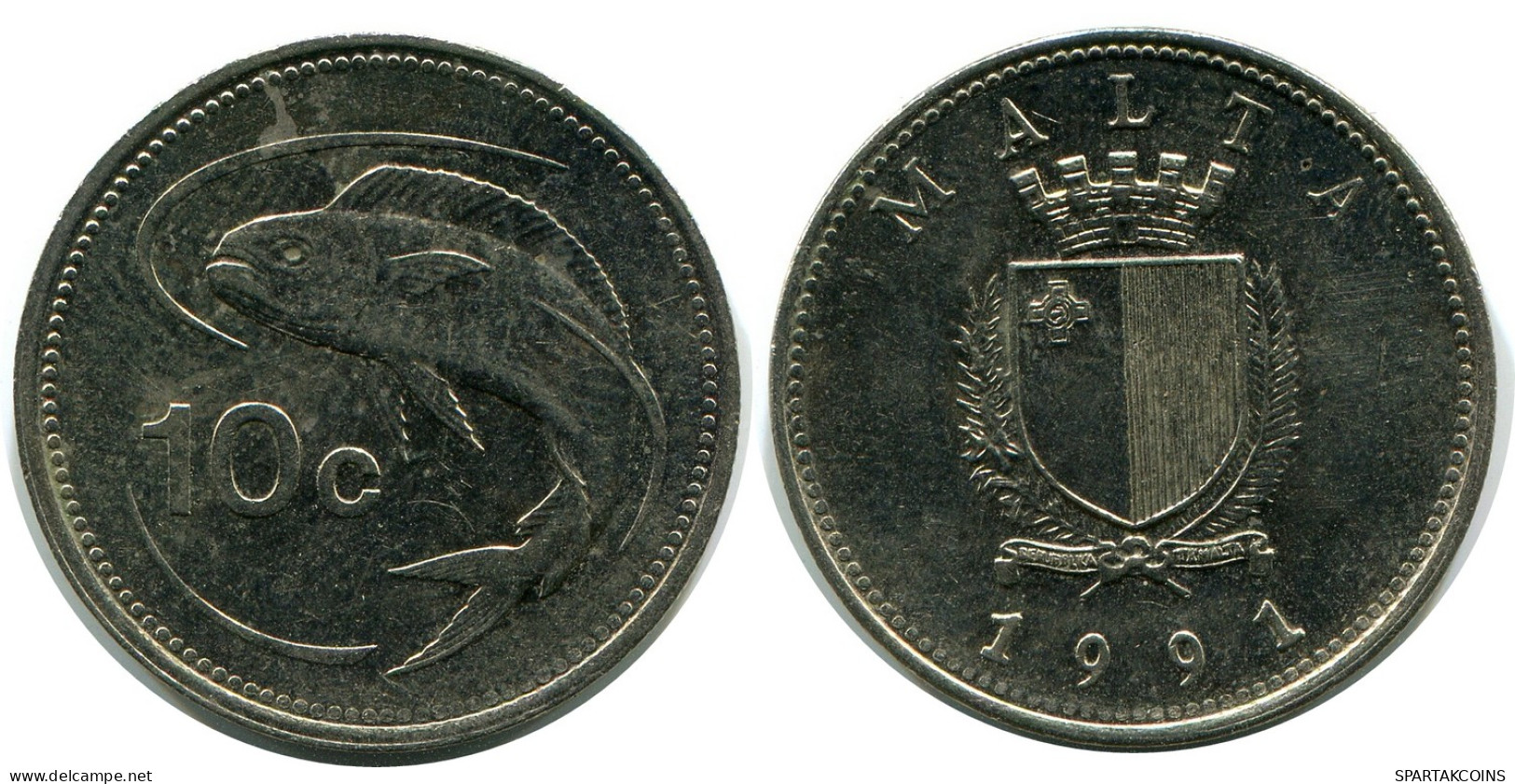 10 CENTS 1991 MALTA Moneda #AZ295.E - Malta