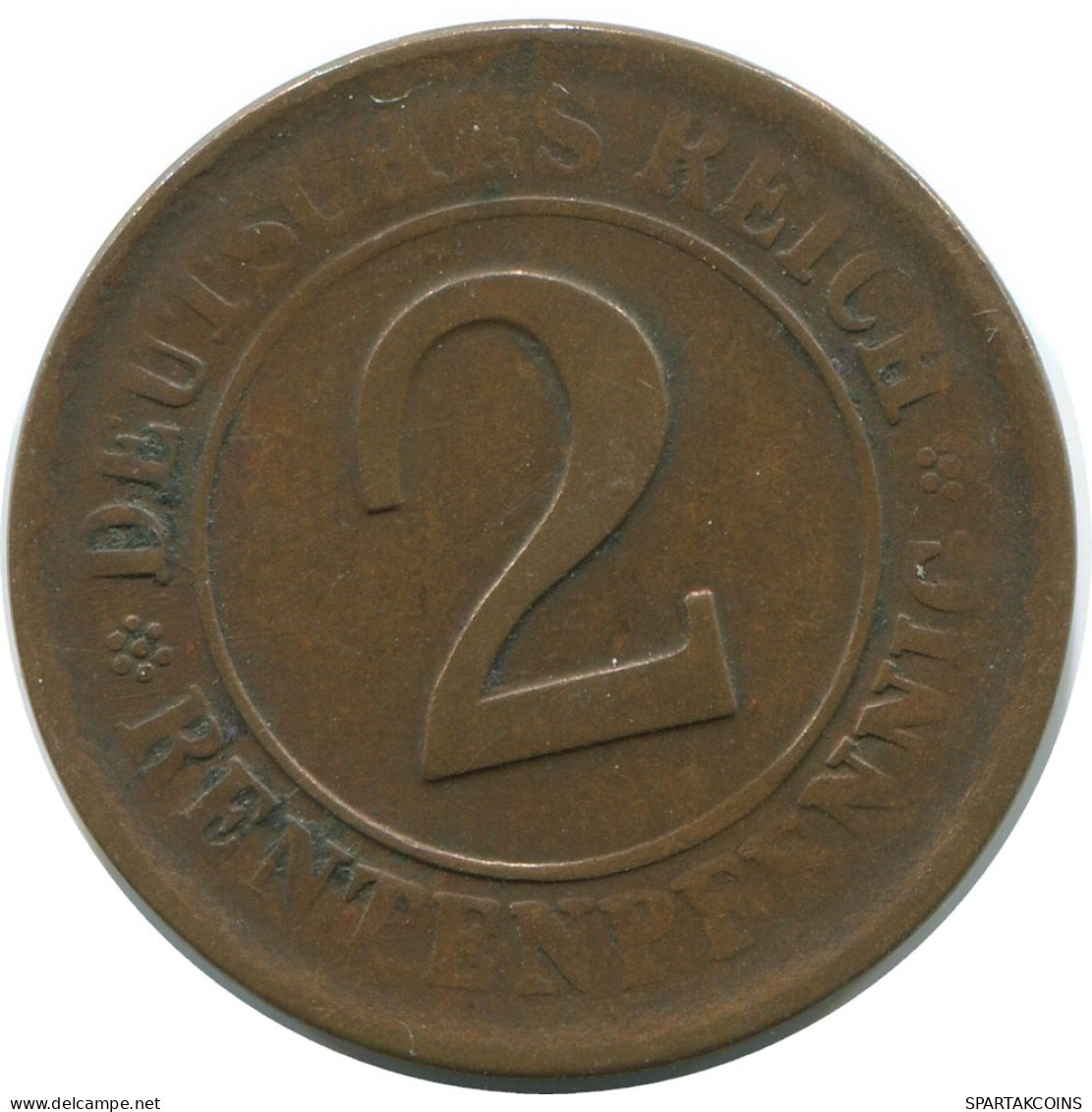 2 RENTENPFENNIG 1924 F GERMANY Coin #AD485.9.U - 2 Renten- & 2 Reichspfennig