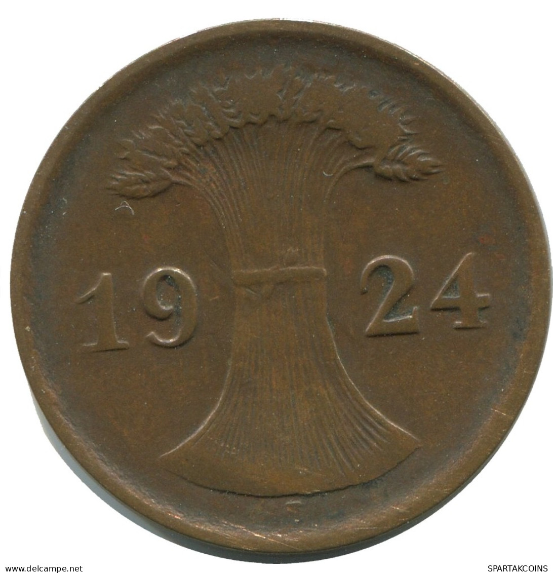 2 RENTENPFENNIG 1924 F GERMANY Coin #AD485.9.U - 2 Rentenpfennig & 2 Reichspfennig