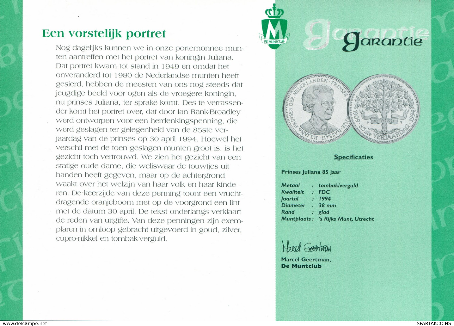 NIEDERLANDE NETHERLANDS PRINSES JULIANA 85 YEARS GOLD PLATED MEDAL #SET1053.7.D - Jahressets & Polierte Platten